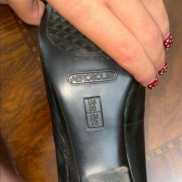 Aerosoles Black Women's High Heel Loafers - Picture 6 of 6